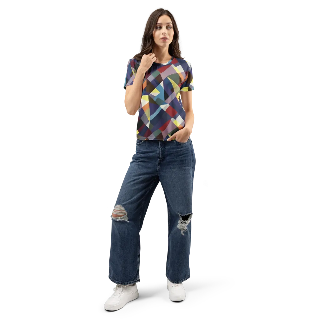 Prismatic Relay on Women's Crew Neck T-Shirt — Front