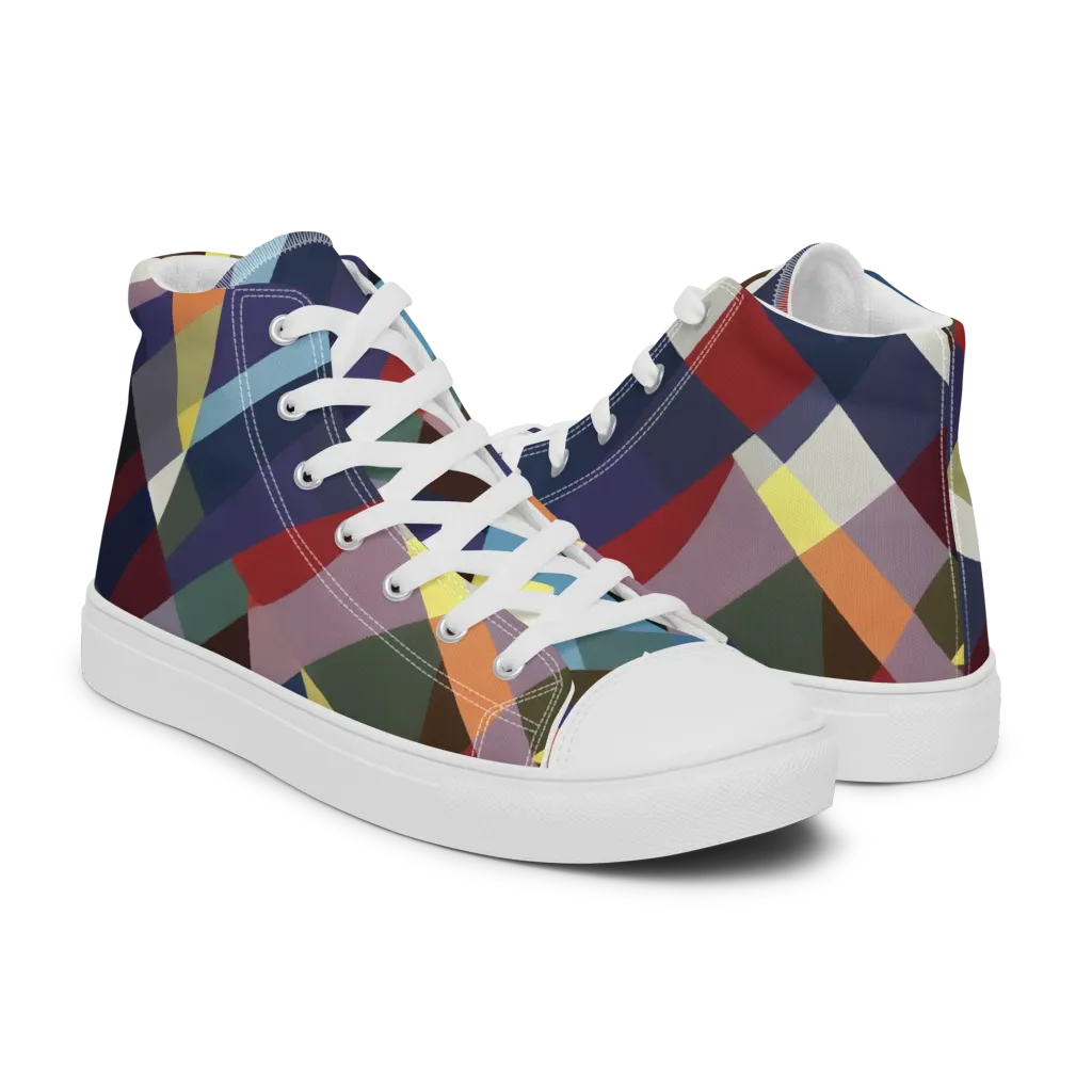 Prismatic Relay on Women's High Top Canvas Shoes — Right