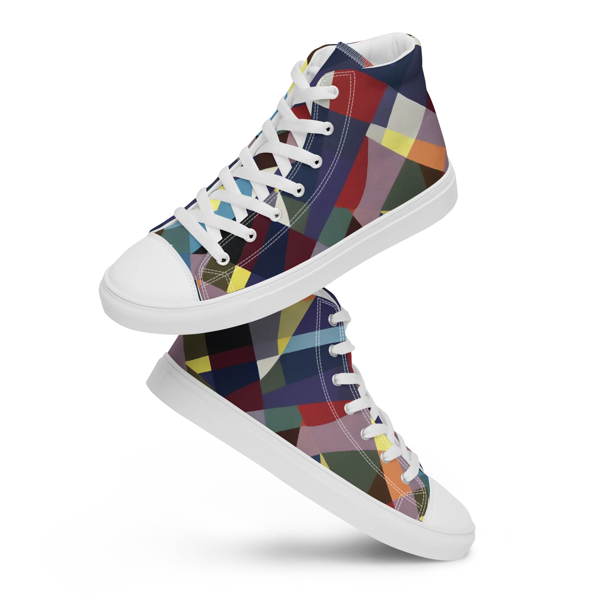 Prismatic Relay on Women's High Top Canvas Shoes — Front