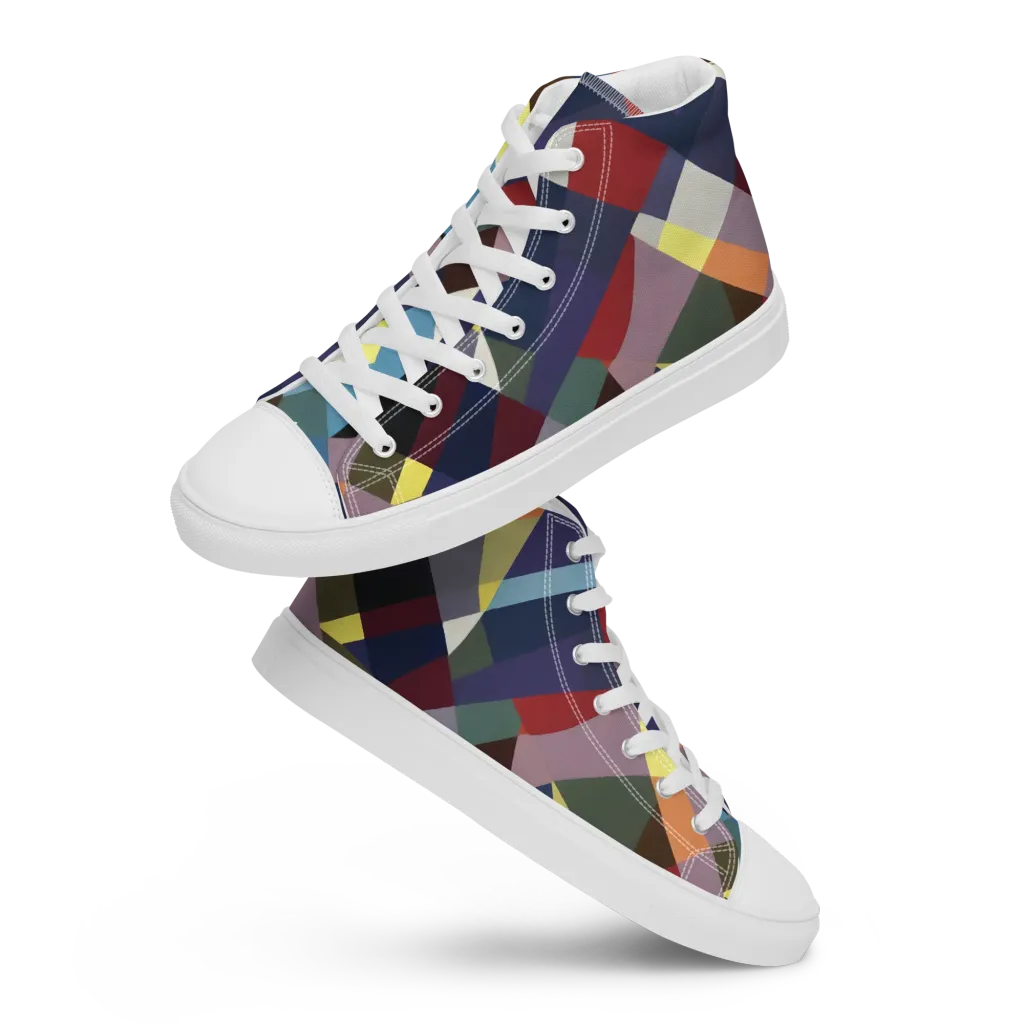 Prismatic Relay on Women's High Top Canvas Shoes — Front
