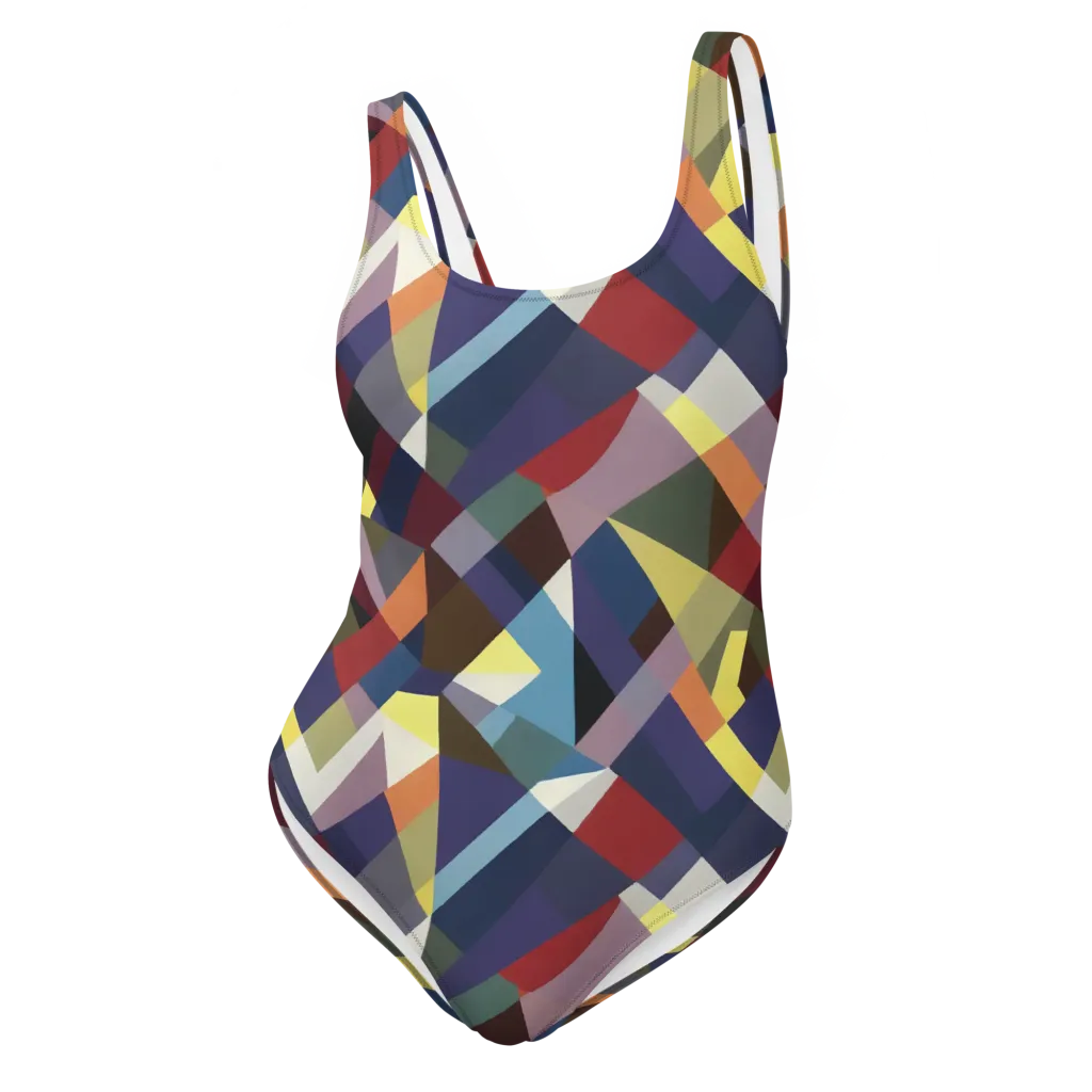 Prismatic Relay on One-Piece Swimsuit — Front