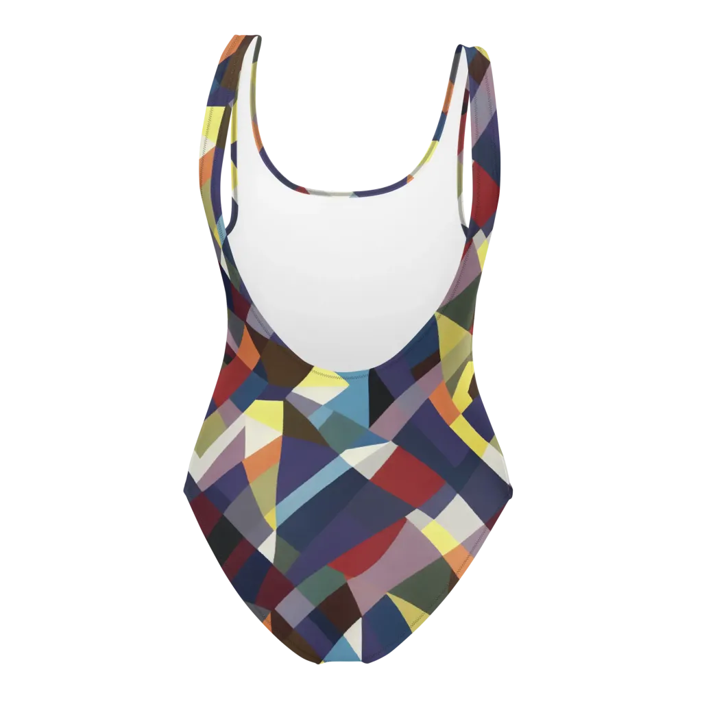 Prismatic Relay on One-Piece Swimsuit — Back