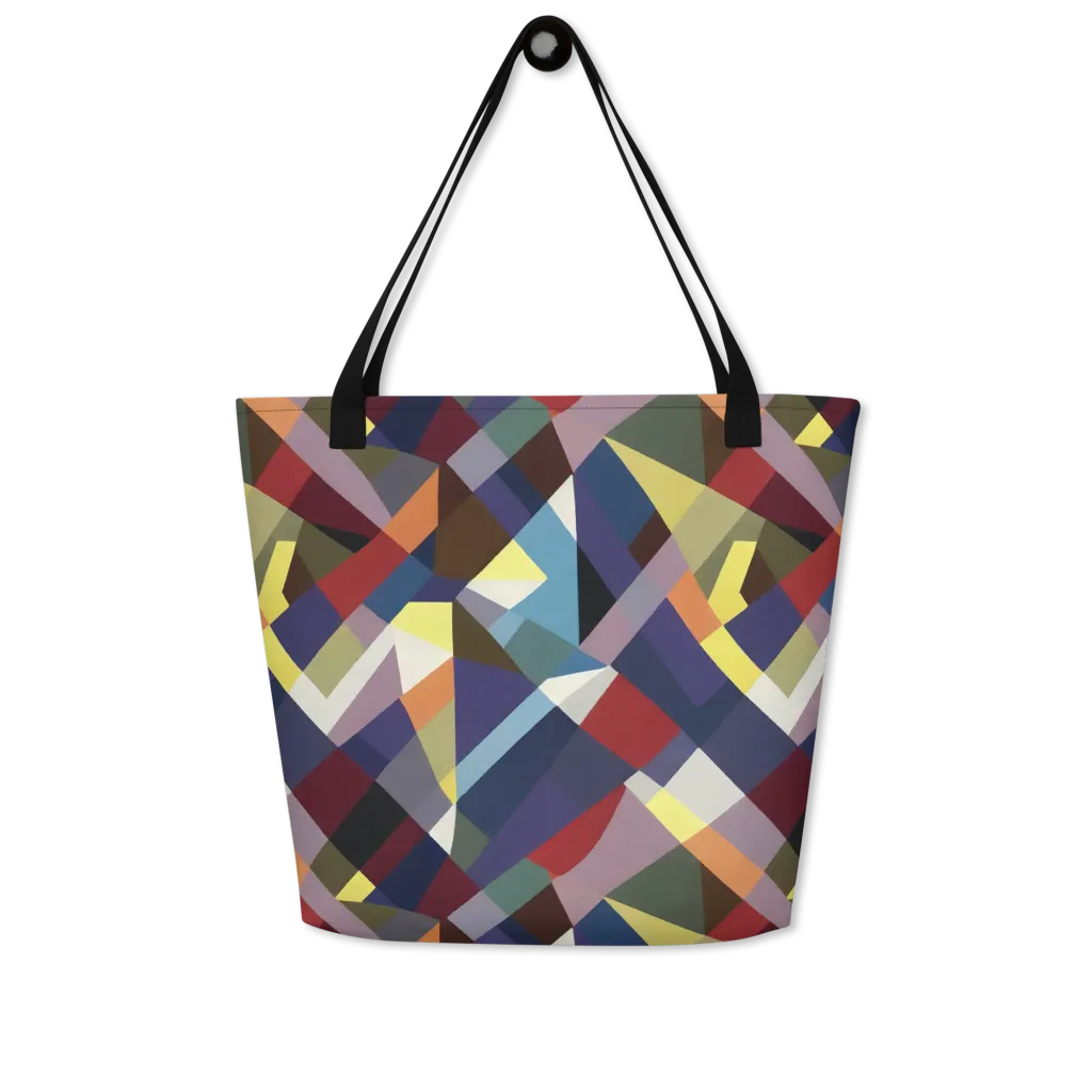 Prismatic Relay on Large Tote Bag W/ Pocket — Front