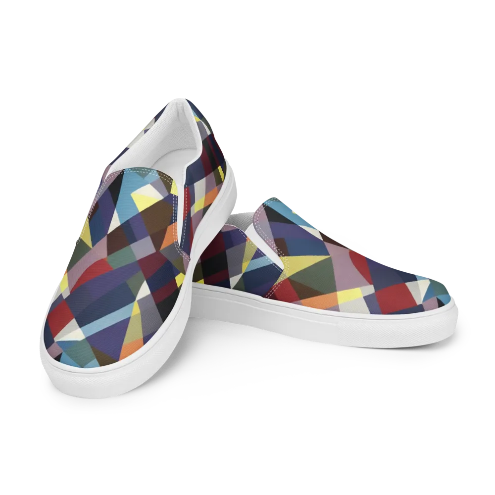 Prismatic Relay on Women's Slip-On Canvas Shoes — Left Front