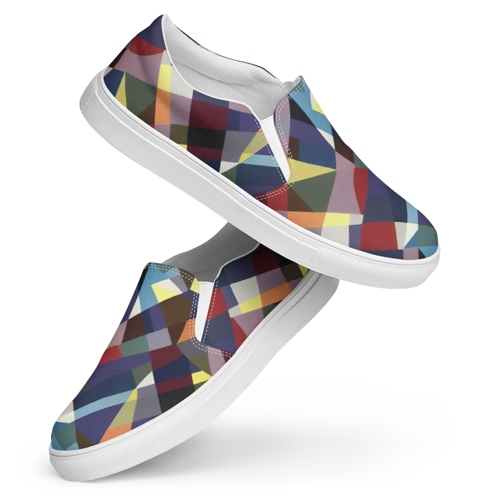 Prismatic Relay on Women's Slip-On Canvas Shoes — Front