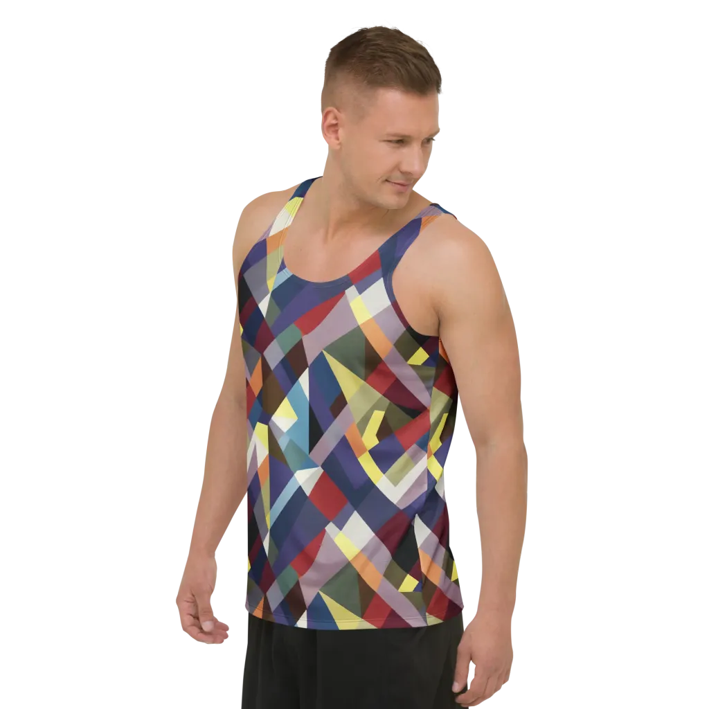 Prismatic Relay on Men's Tank Top — Left Front