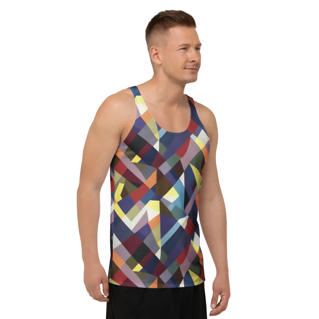 Prismatic Relay on Men's Tank Top — Right Front