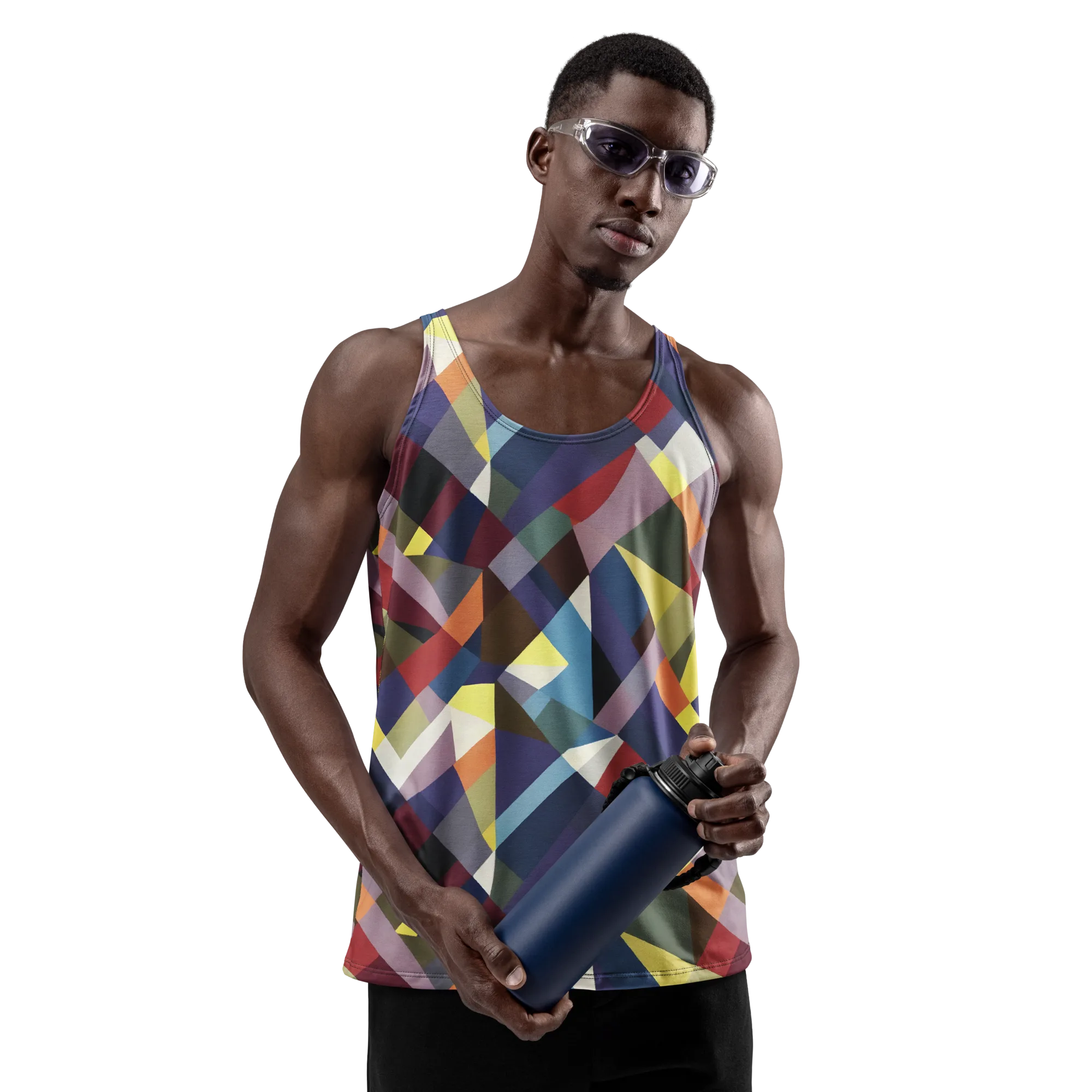 Prismatic Relay on Men's Tank Top — Front