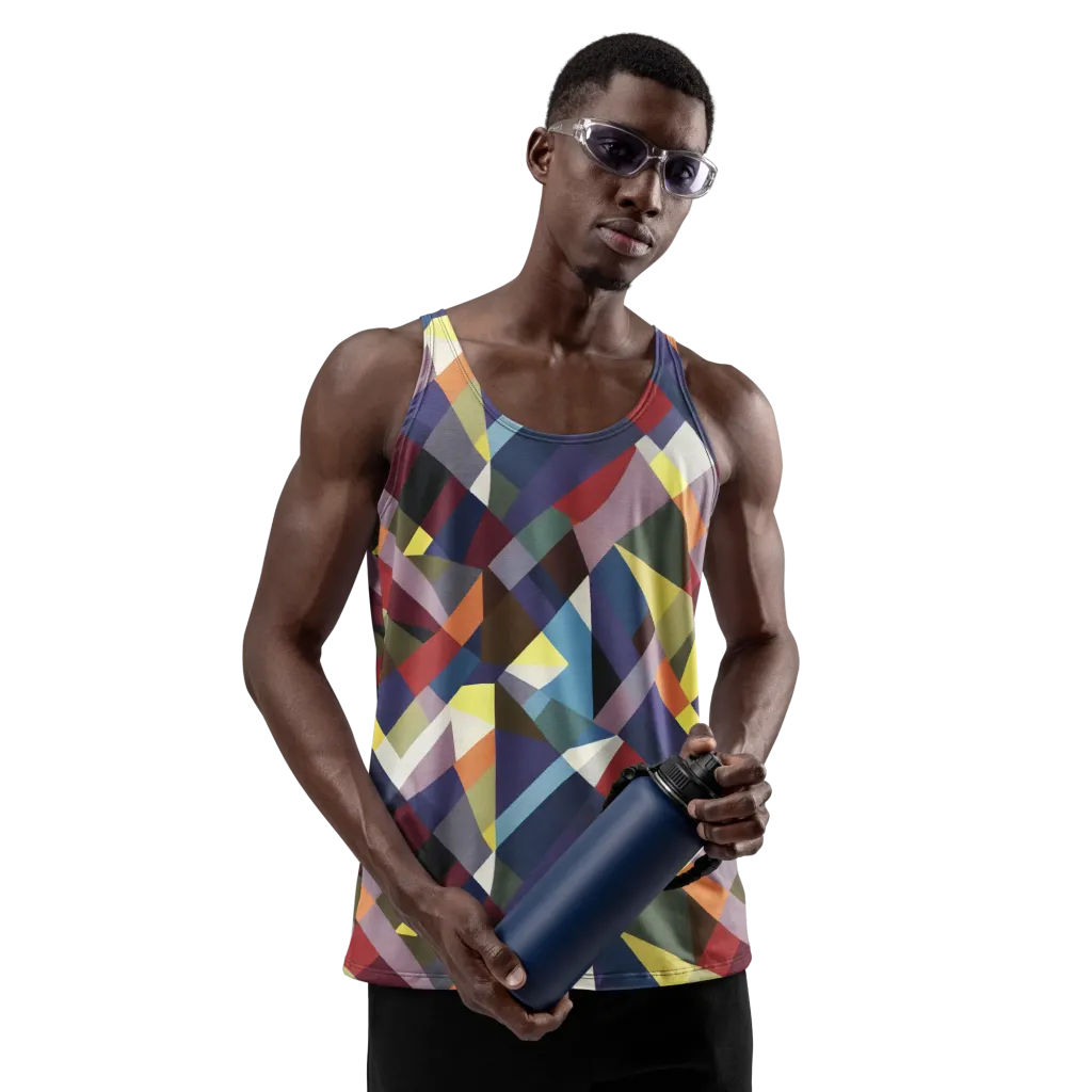 Prismatic Relay on Men's Tank Top — Front