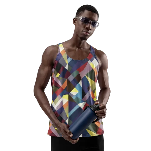 Prismatic Relay on a Men's Tank Top