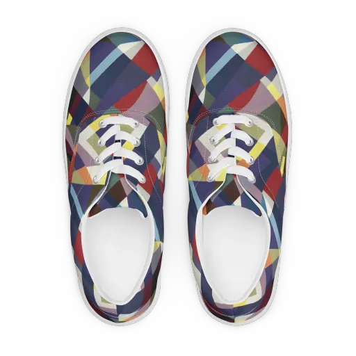 Prismatic Relay on a Men's Lace-Up Canvas Shoes