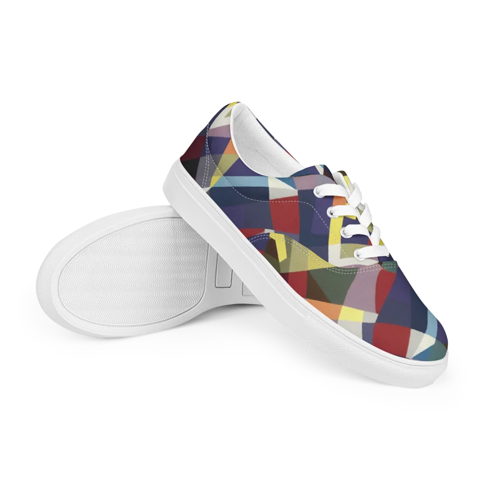 Prismatic Relay on Men's Lace-Up Canvas Shoes — Right Front