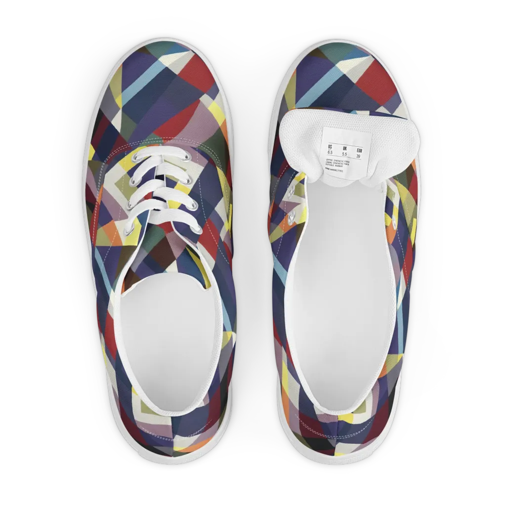 Prismatic Relay on Men's Lace-Up Canvas Shoes — Front