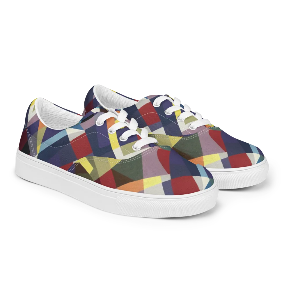 Prismatic Relay on Men's Lace-Up Canvas Shoes — Right Front