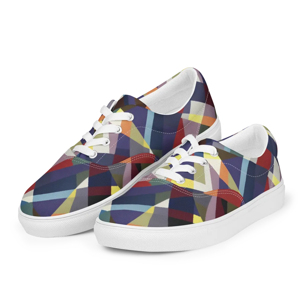 Prismatic Relay on Men's Lace-Up Canvas Shoes — Left Front