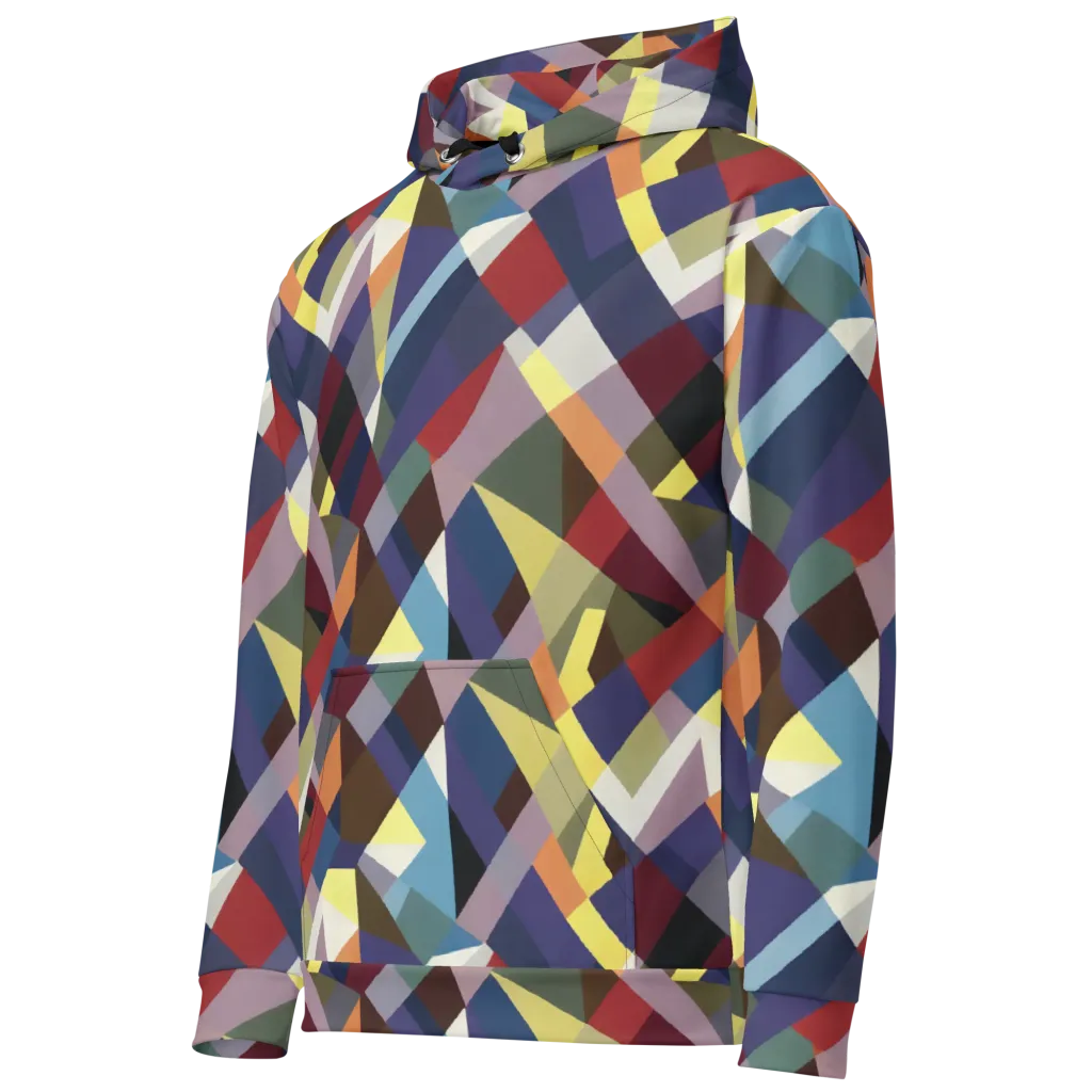 Prismatic Relay on Cotton Hoodie — Left Front