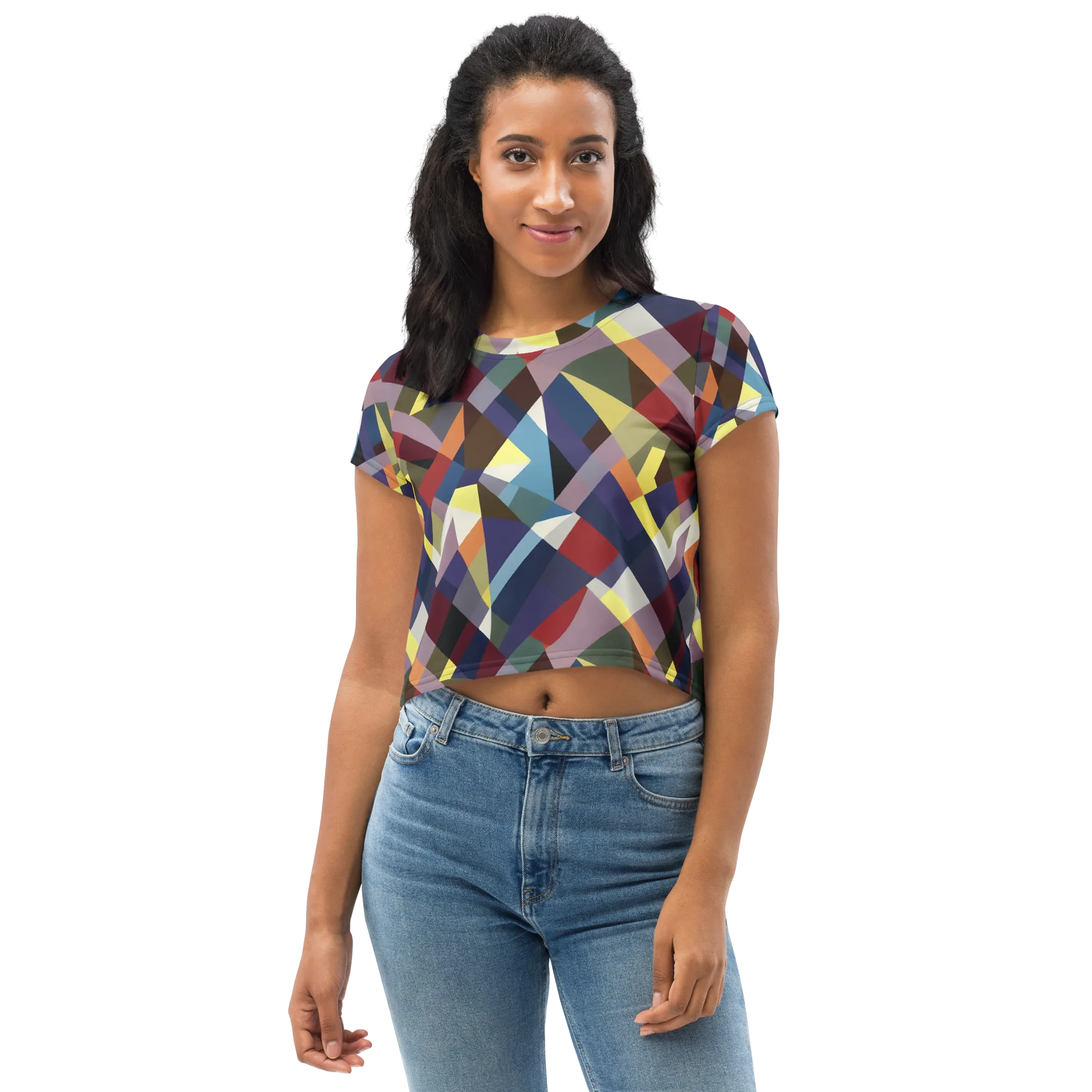 Prismatic Relay on Crop Tee — Front