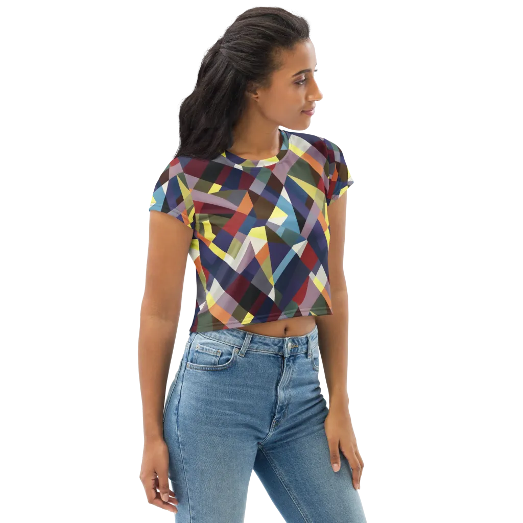 Prismatic Relay on Crop Tee — Right Front