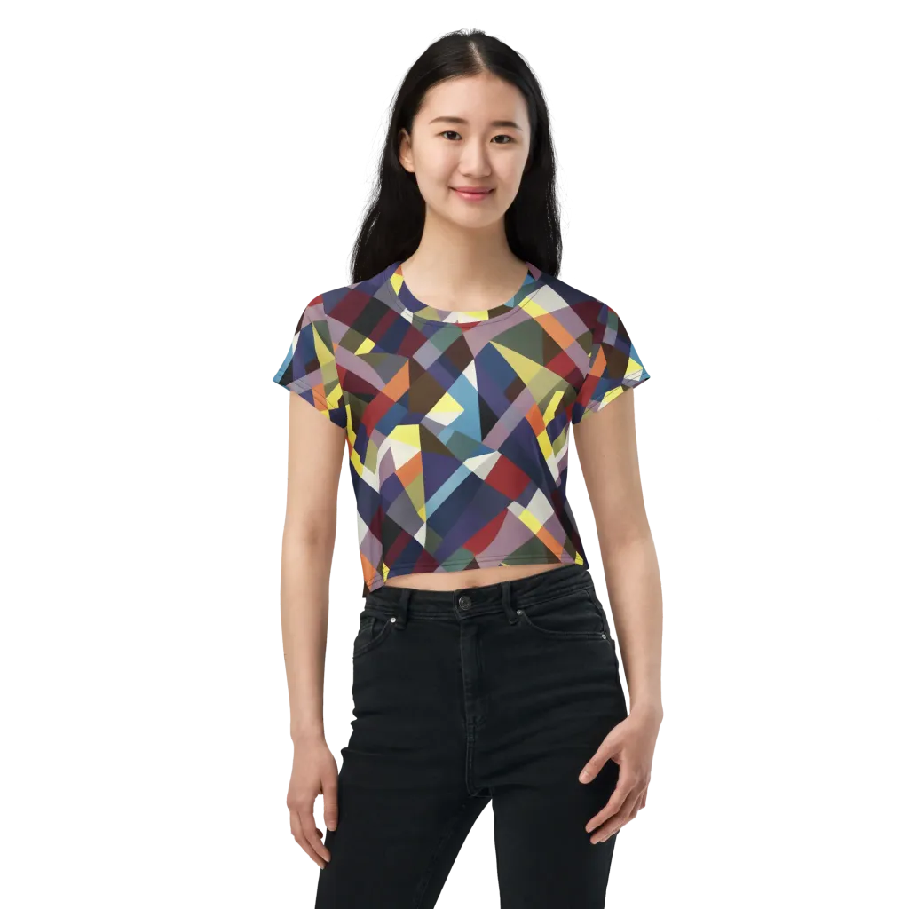 Prismatic Relay on Crop Tee — Front