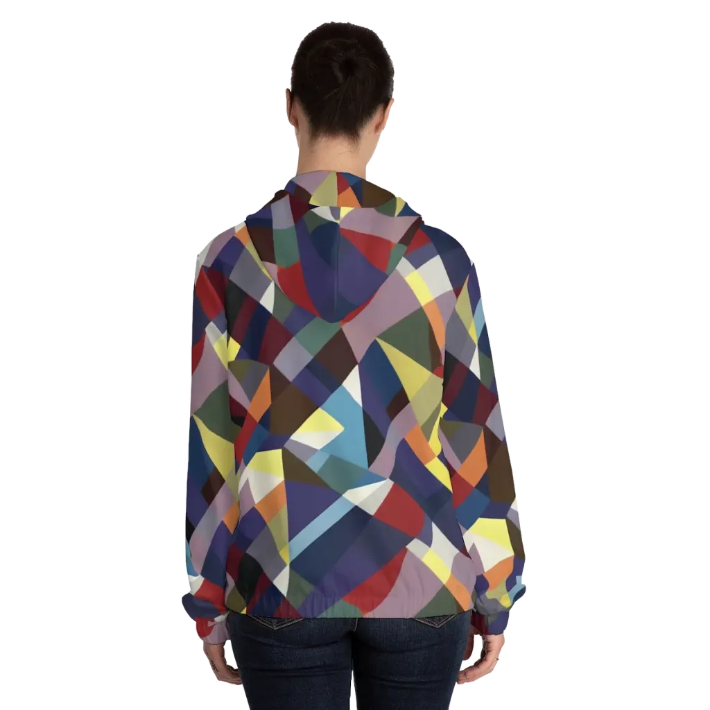 Prismatic Relay on Women's Full-Zip Hoodie — Back On Person