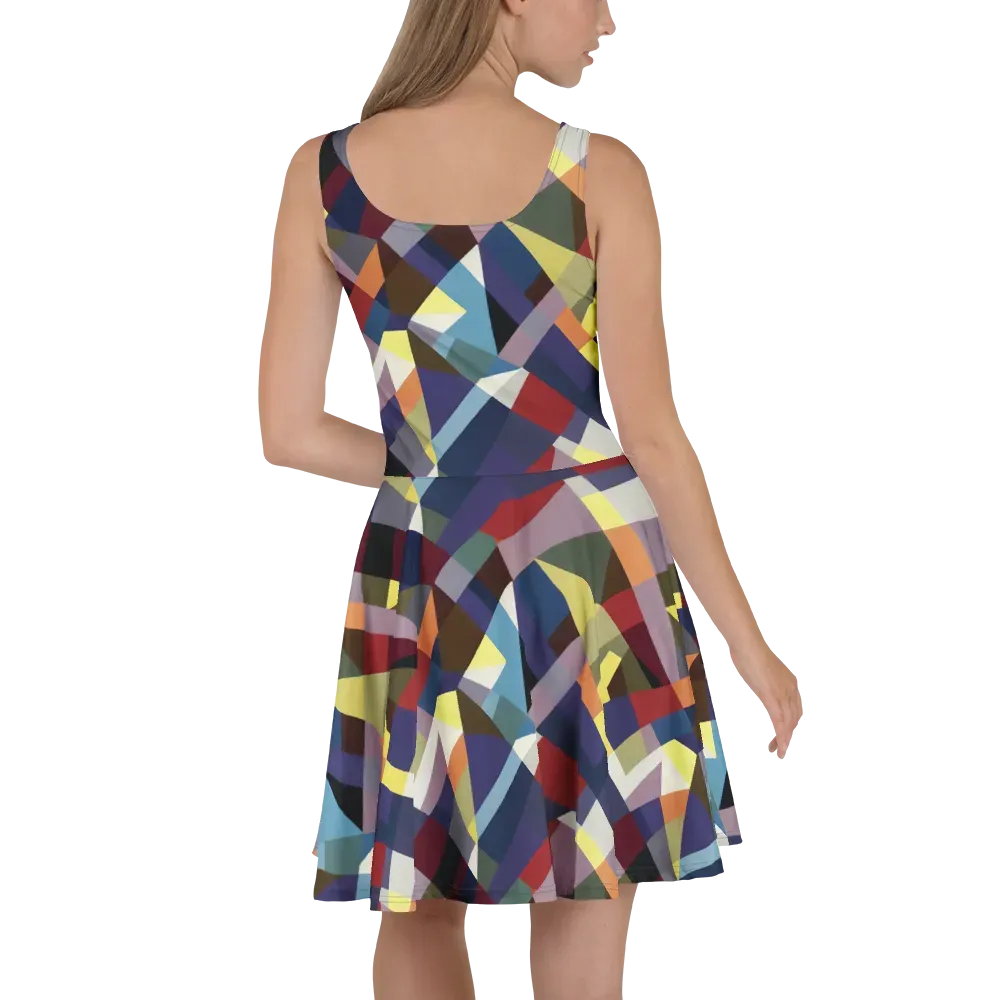 Prismatic Relay on Skater Dress — Back