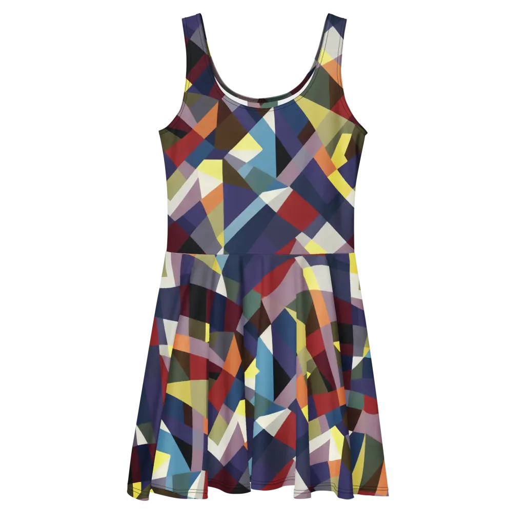 Prismatic Relay on Skater Dress — Front