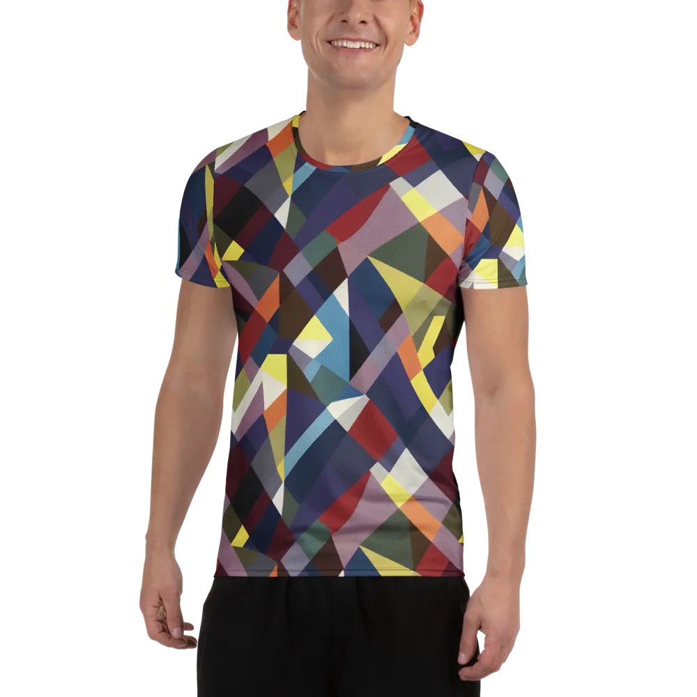 Prismatic Relay on Men's Athletic T-Shirt — Front