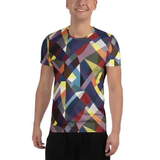 Prismatic Relay on a Men's Athletic T-Shirt