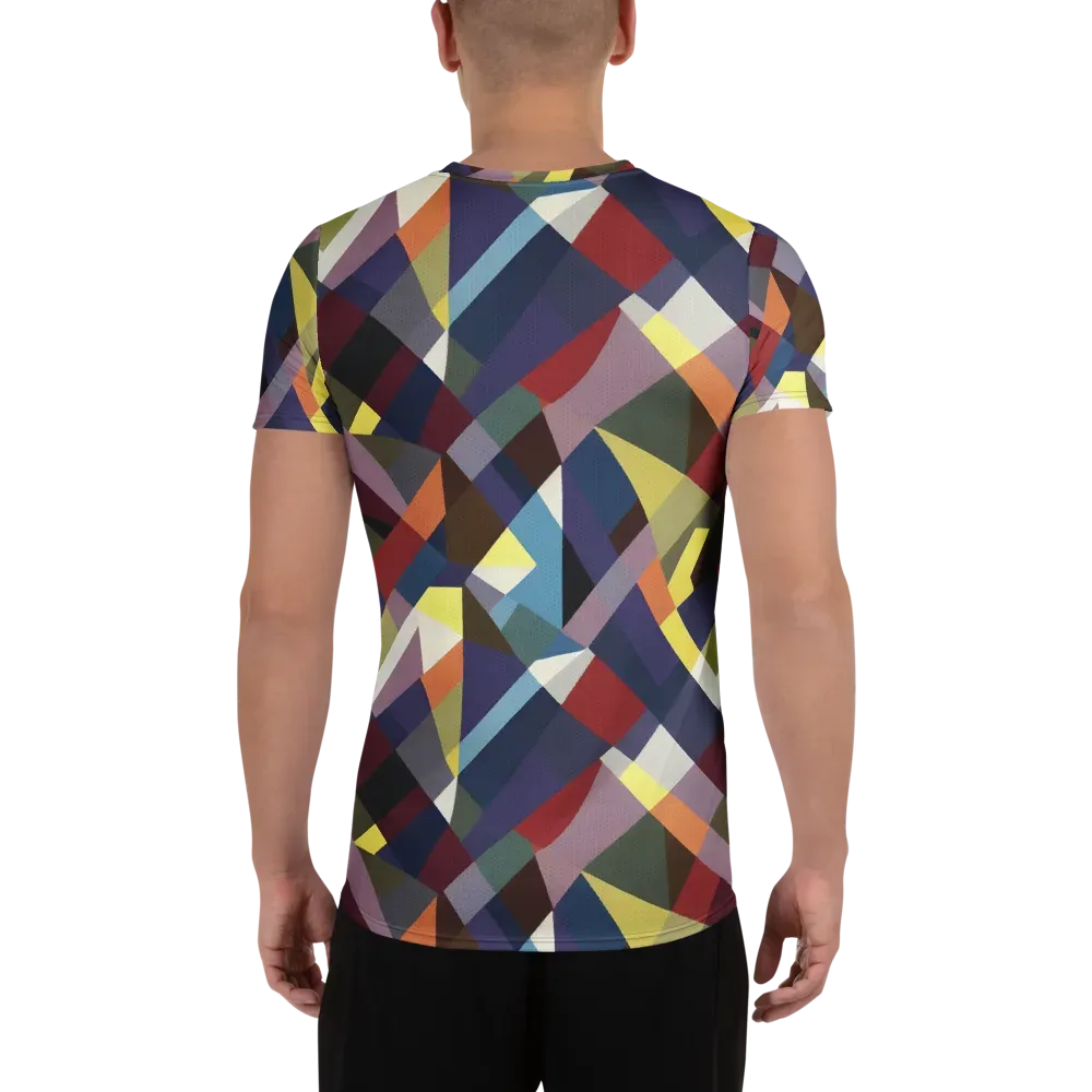 Prismatic Relay on Men's Athletic T-Shirt — Back