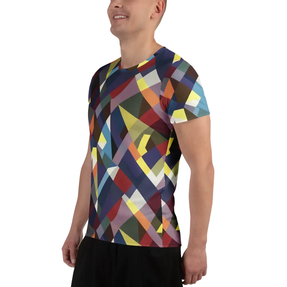 Prismatic Relay on Men's Athletic T-Shirt — Left
