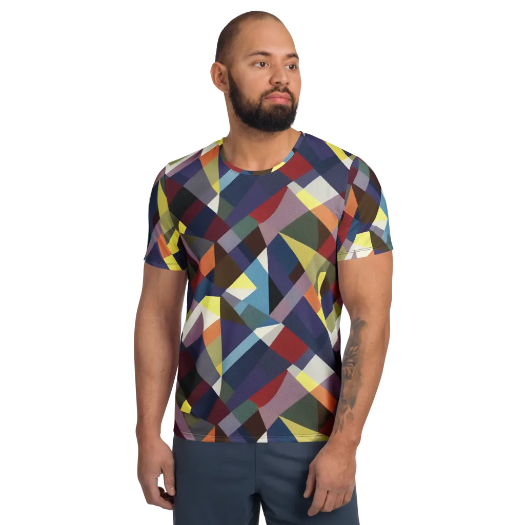 Prismatic Relay on Men's Athletic T-Shirt — Front