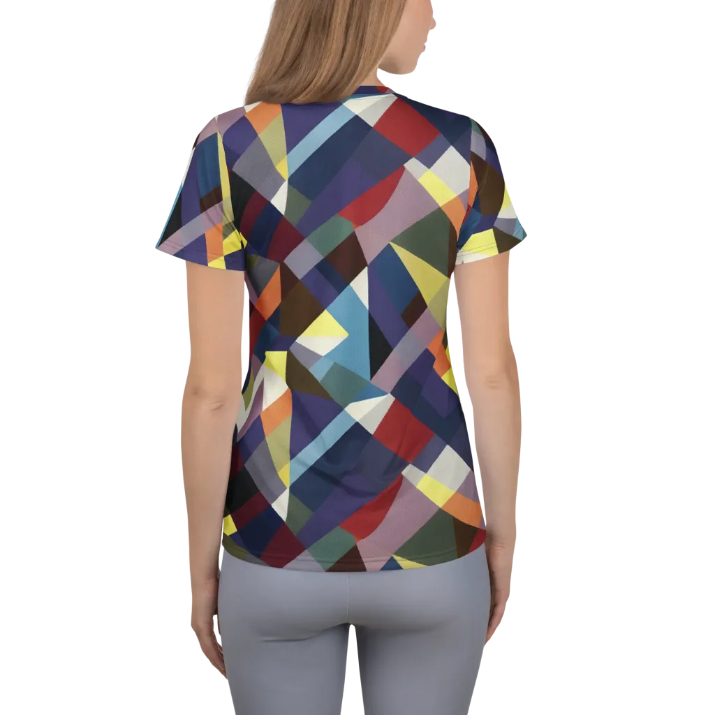 Prismatic Relay on Women's Athletic T-Shirt — Back