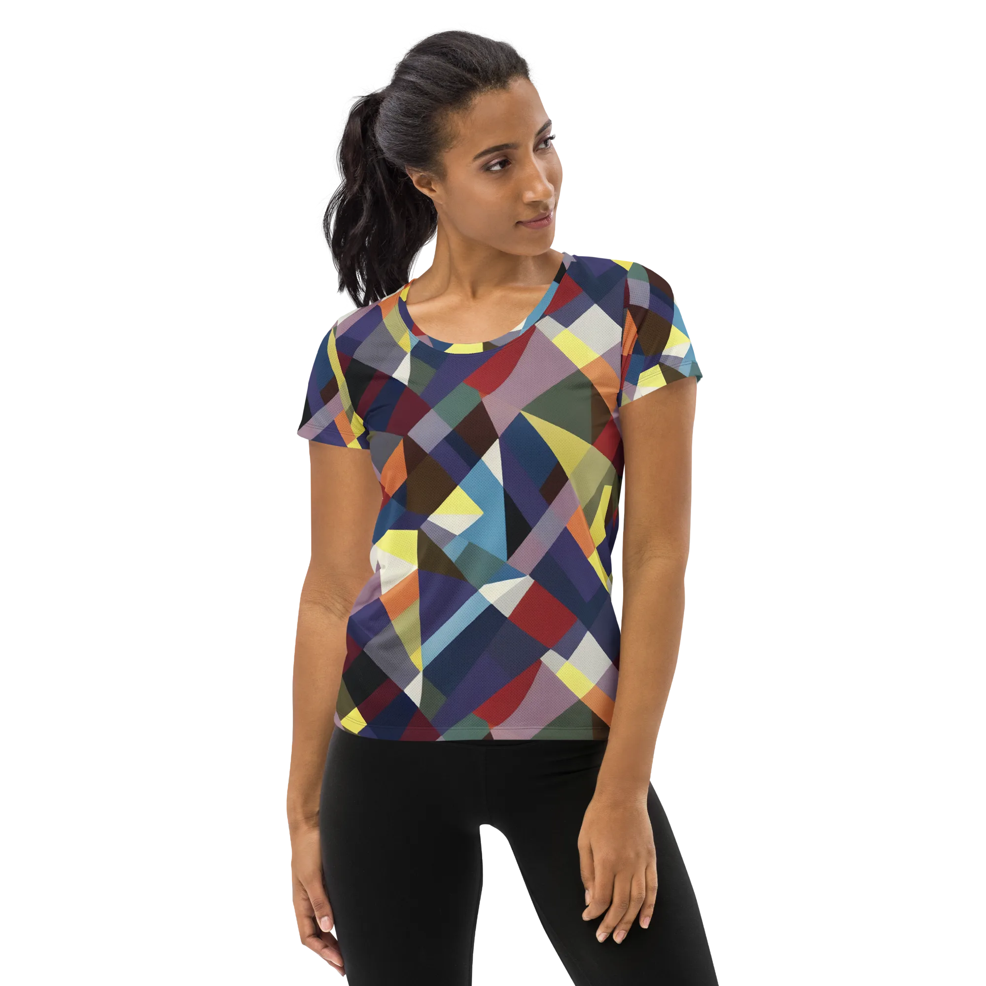 Prismatic Relay on Women's Athletic T-Shirt — Front