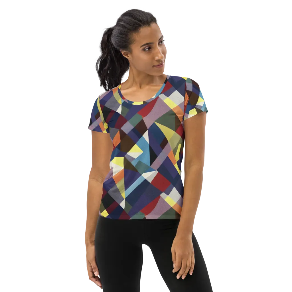 Prismatic Relay on Women's Athletic T-Shirt — Front