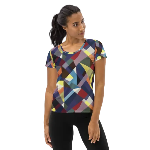 Prismatic Relay on a Women's Athletic T-Shirt