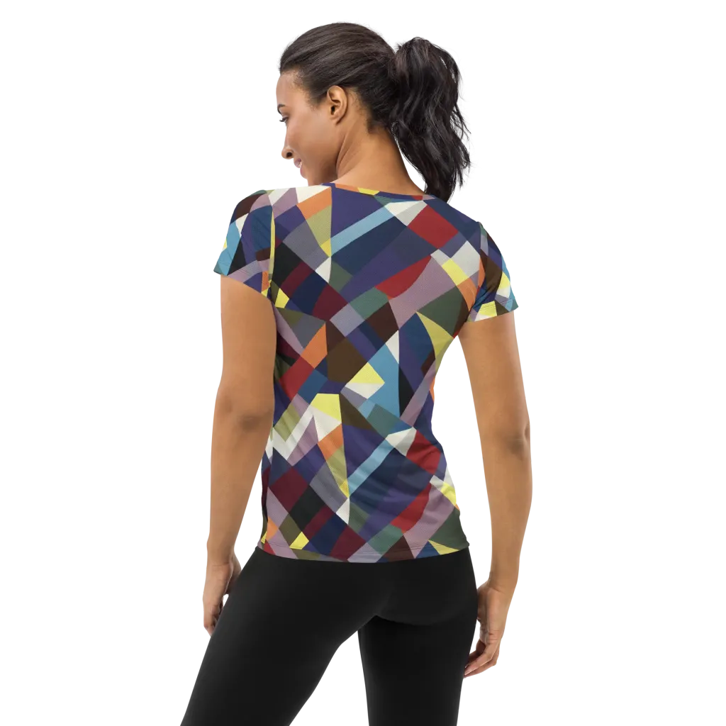 Prismatic Relay on Women's Athletic T-Shirt — Back