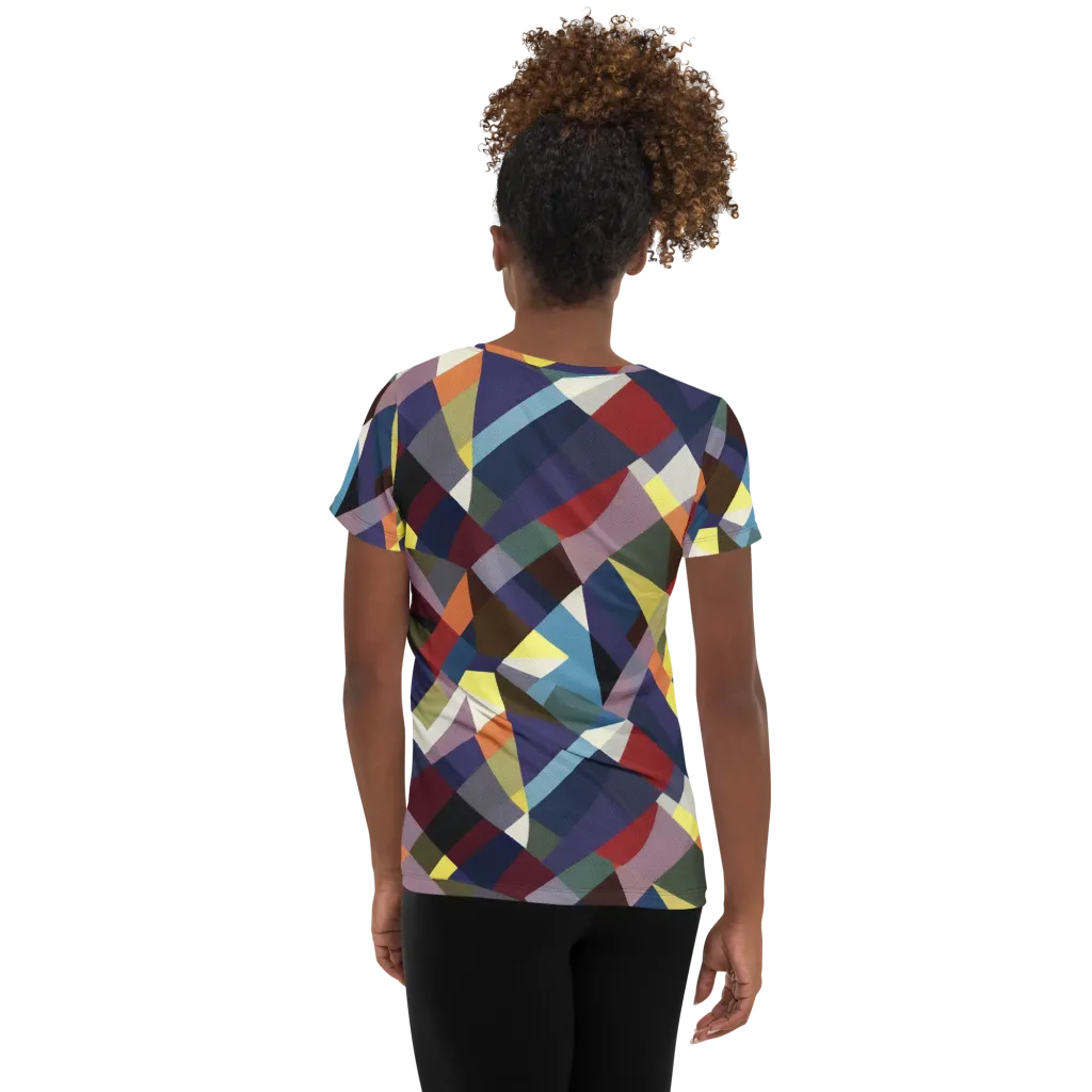 Prismatic Relay on Women's Athletic T-Shirt — Back