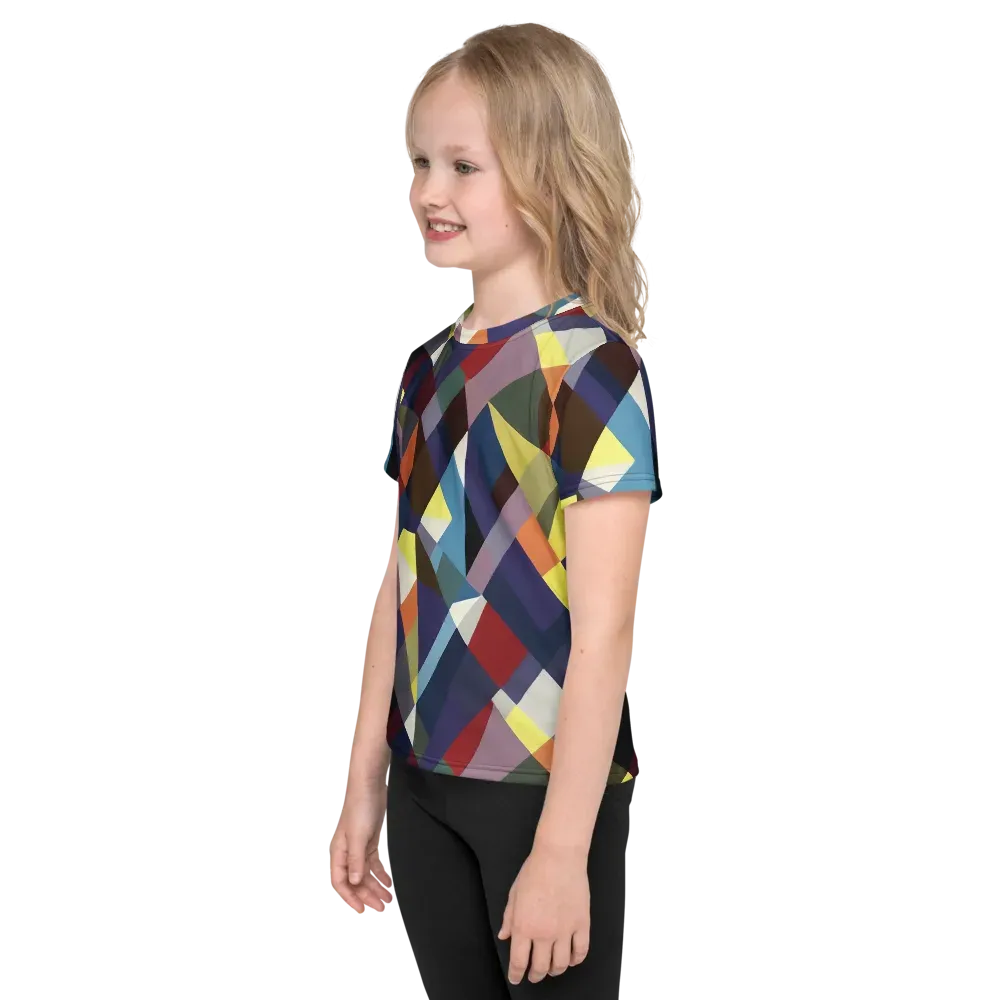 Prismatic Relay on Kids Crew Neck T-Shirt — Left