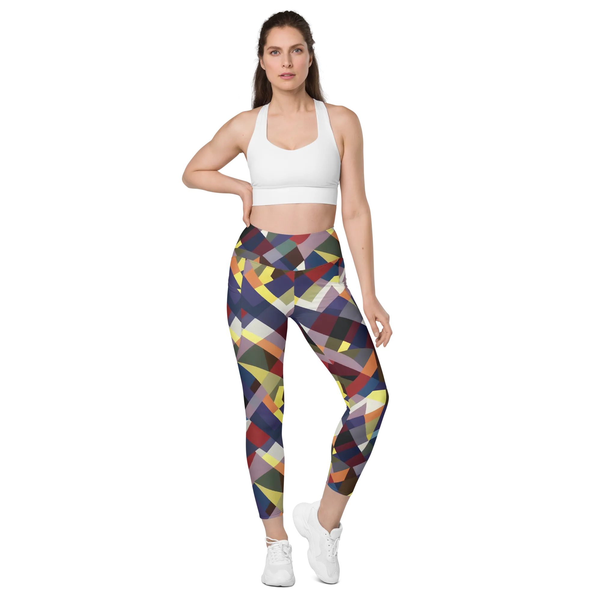 Prismatic Relay on Leggings with Pockets — Front
