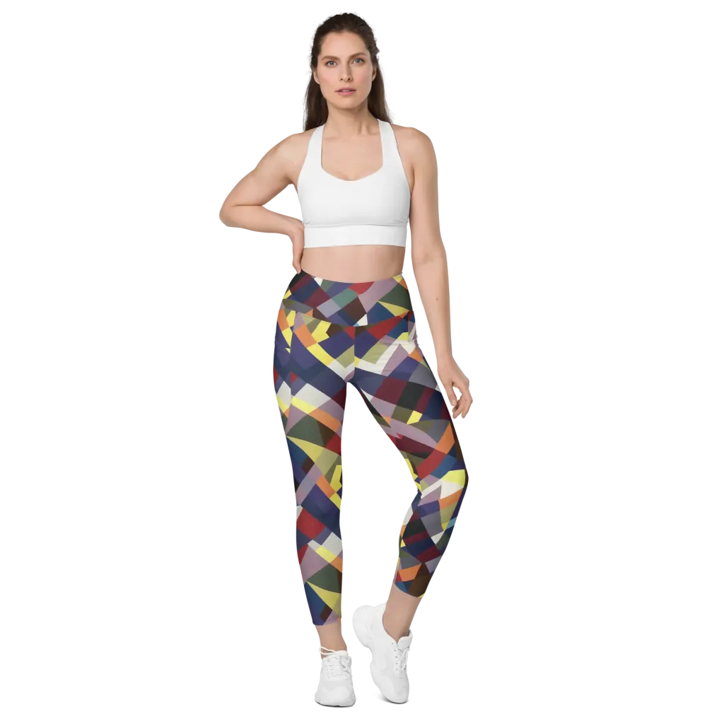 Prismatic Relay on Leggings with Pockets — Front
