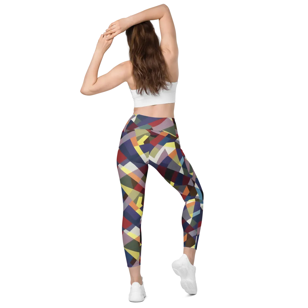 Prismatic Relay on Leggings with Pockets — Back