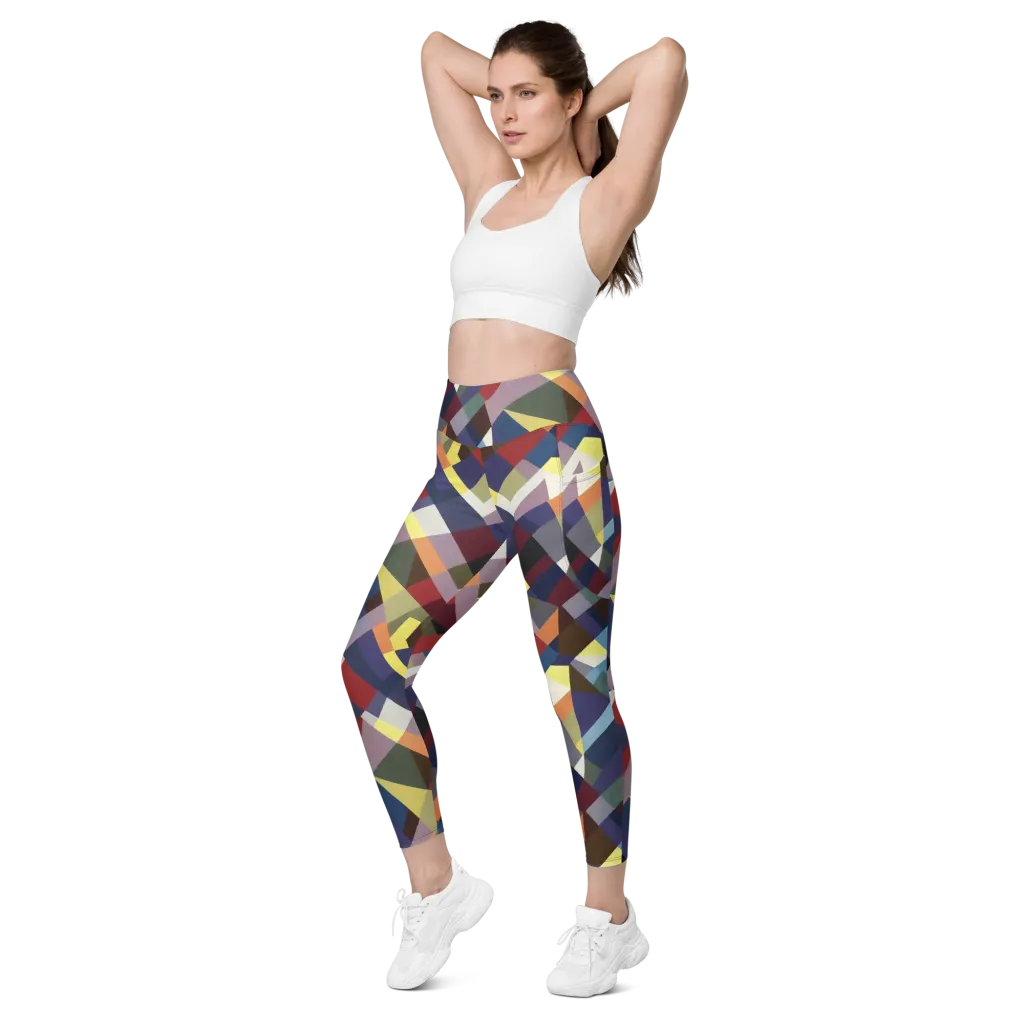 Prismatic Relay on Leggings with Pockets — Left Front