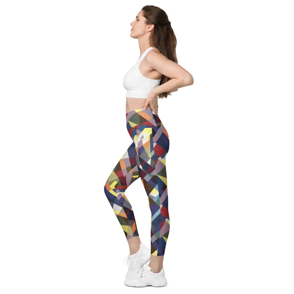 Prismatic Relay on Leggings with Pockets — Left