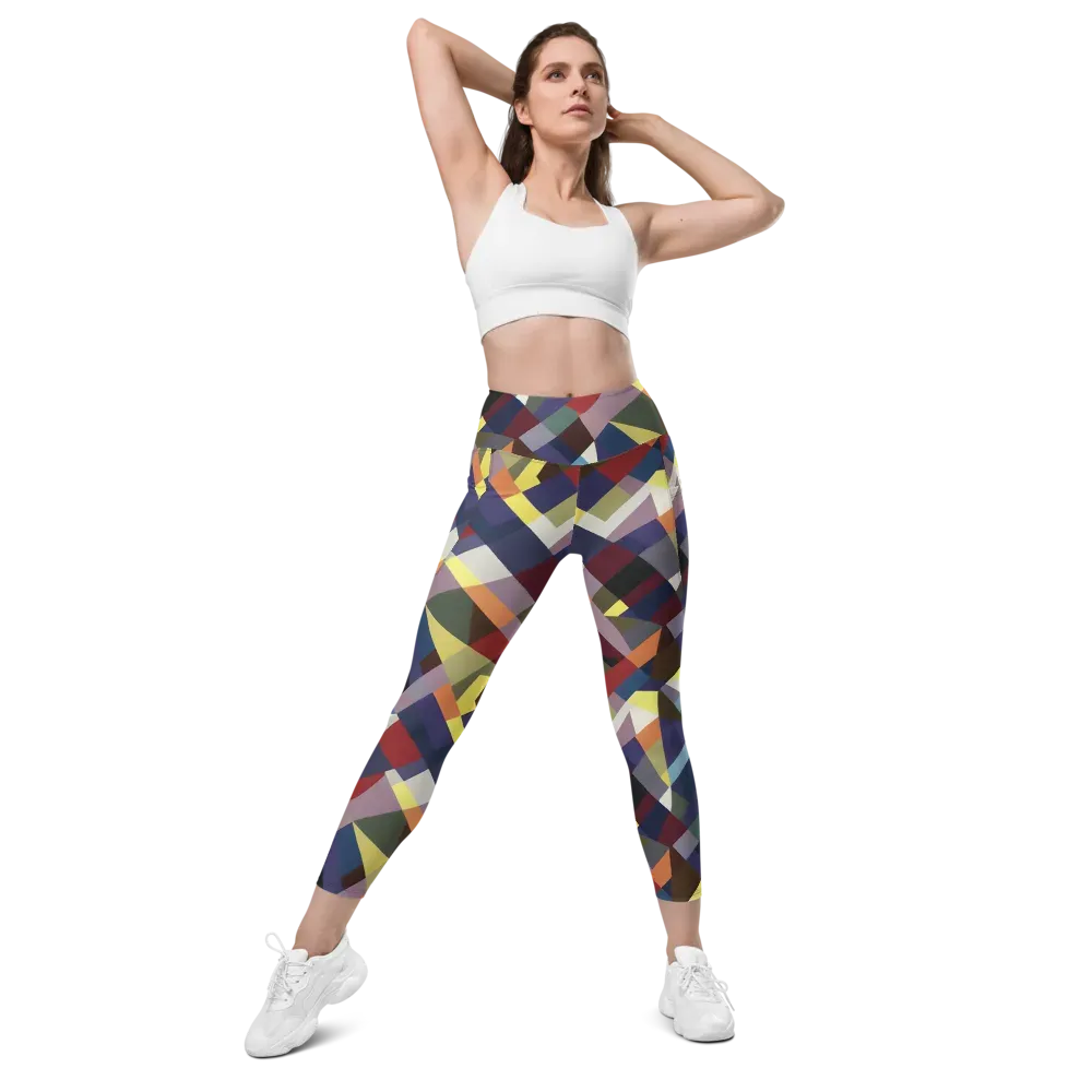 Prismatic Relay on Leggings with Pockets — Front
