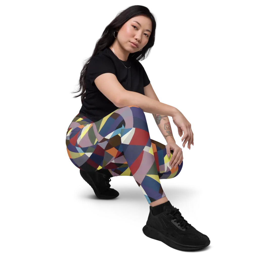 Prismatic Relay on Leggings with Pockets — Right Front