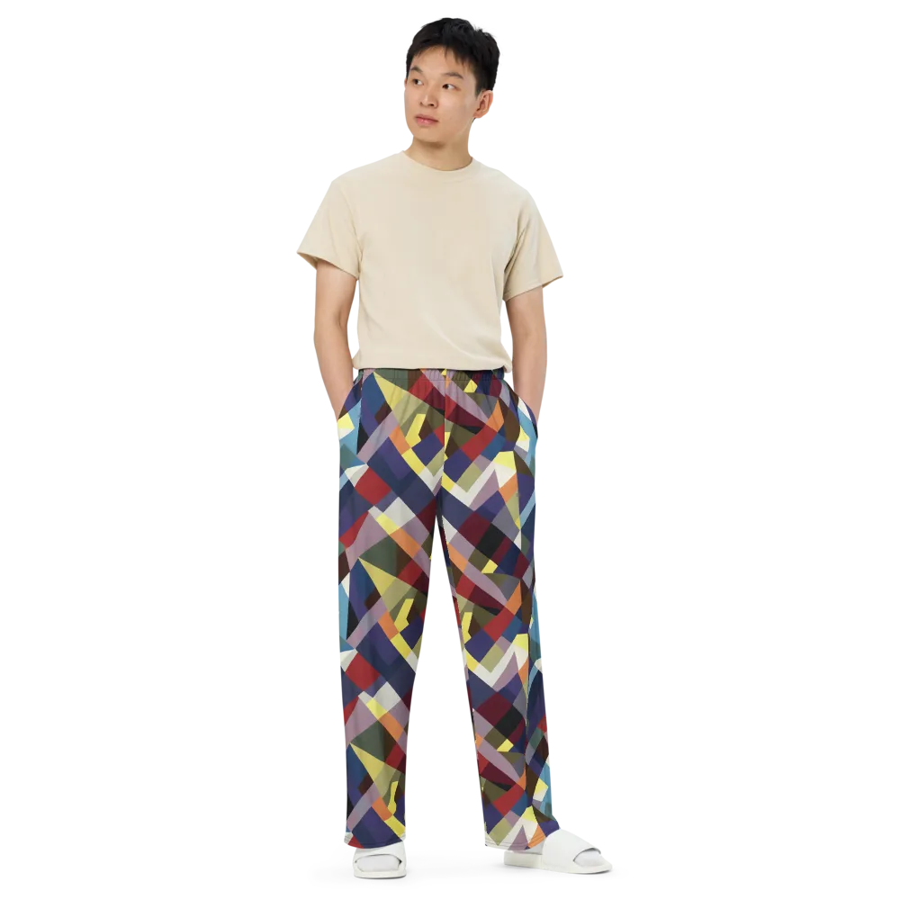 Prismatic Relay on Wide-Leg Pants — Front