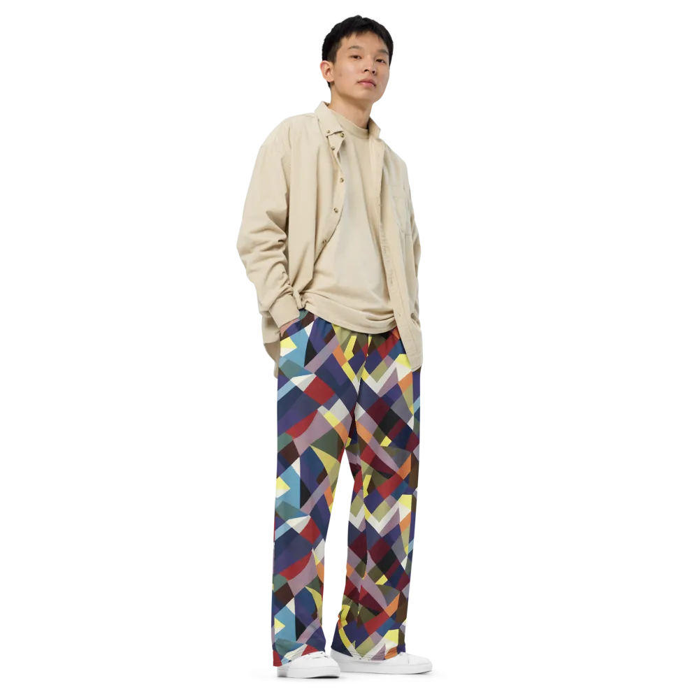 Prismatic Relay on Wide-Leg Pants — Right Front