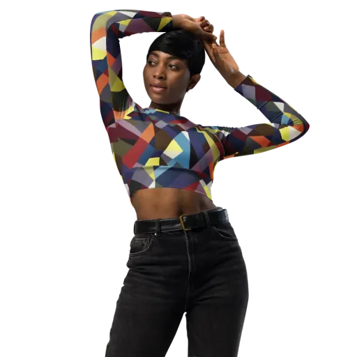 Prismatic Relay on a Long Sleeve Crop Top