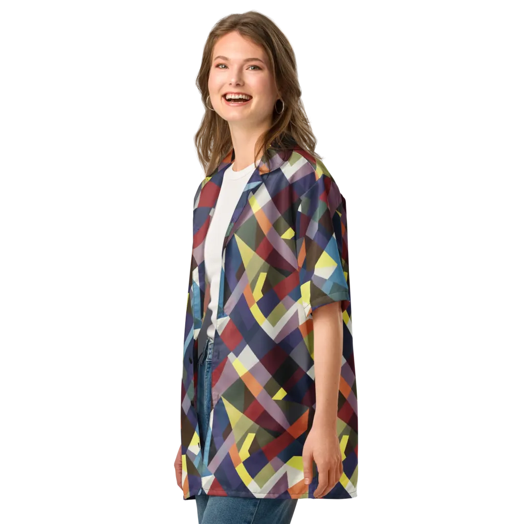 Prismatic Relay on Button Shirt — Left Front