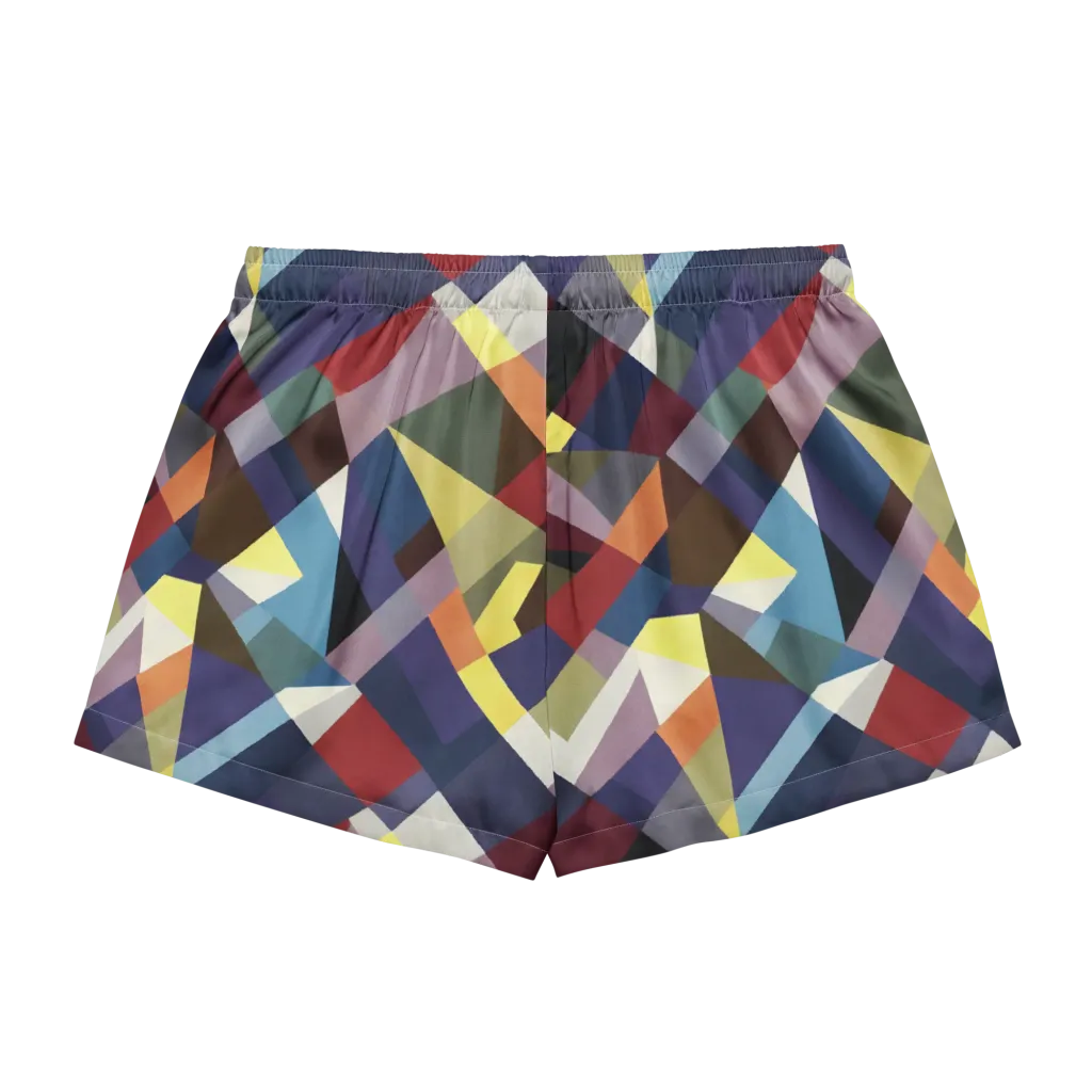 Prismatic Relay on Women's Pajama Shorts — Back